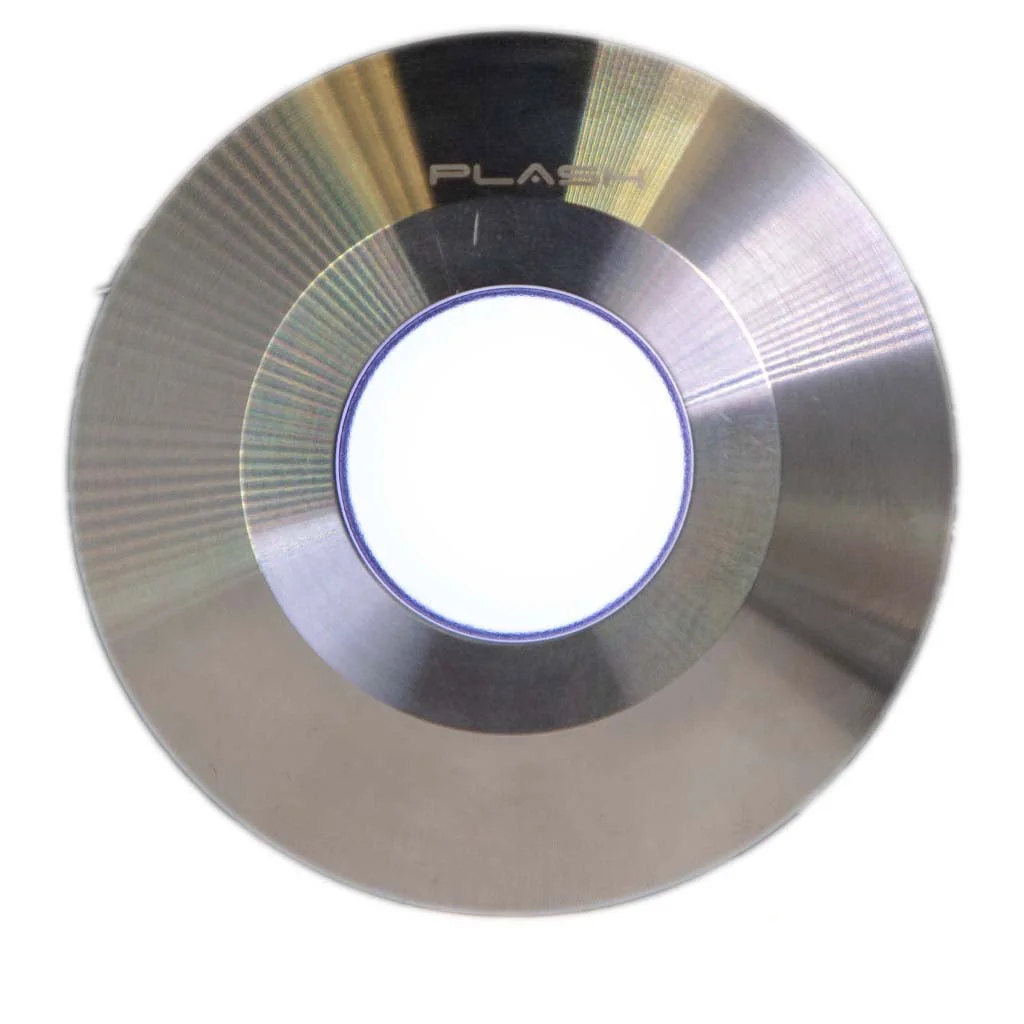 Plash Gravity Surface Mounted LED Deck Light, 316 Steel, Cool White Light
