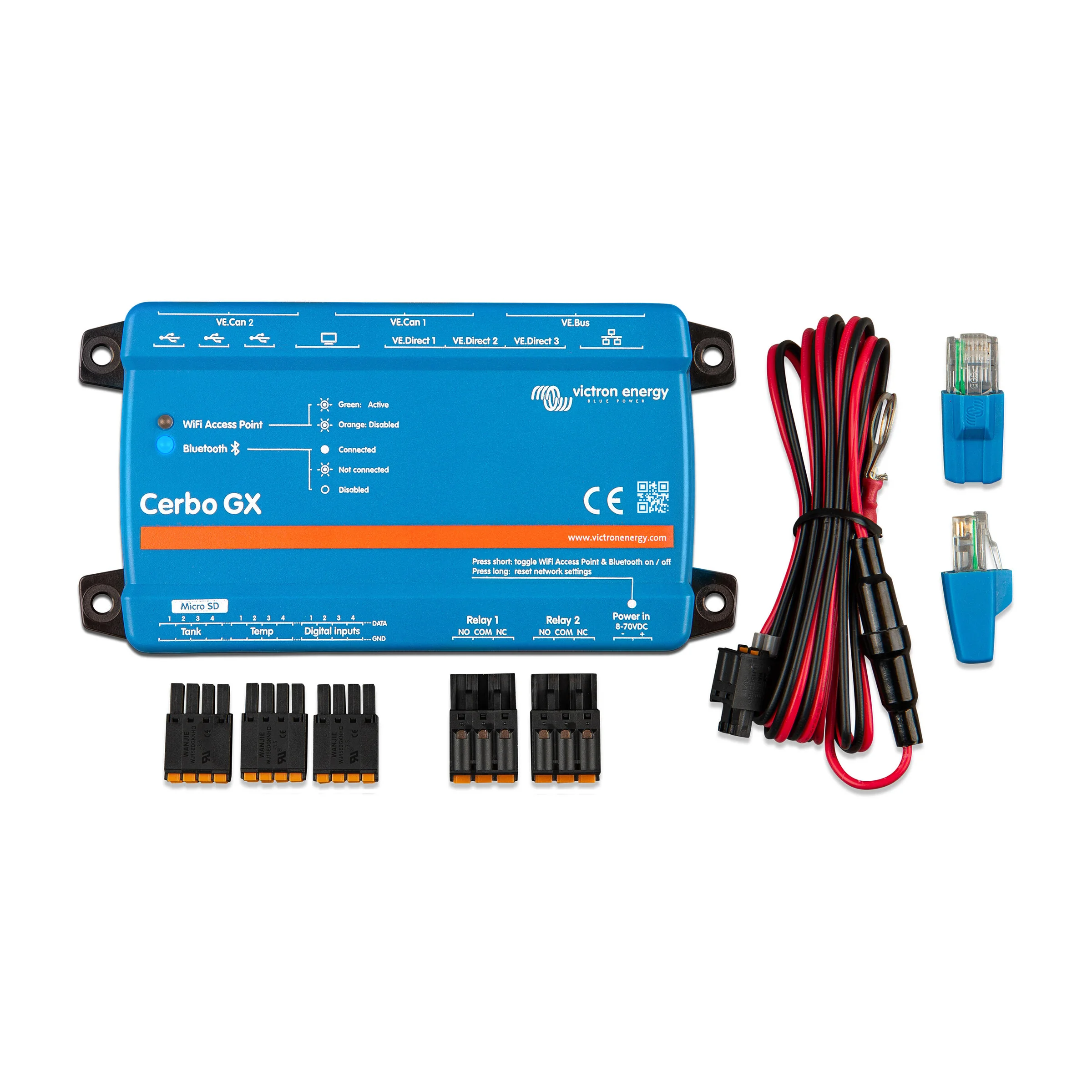 Victron Energy Cerbo GX MK2 Communication Centre, 8-70V DC, Dual VE.Can, 3 USB Host Ports
