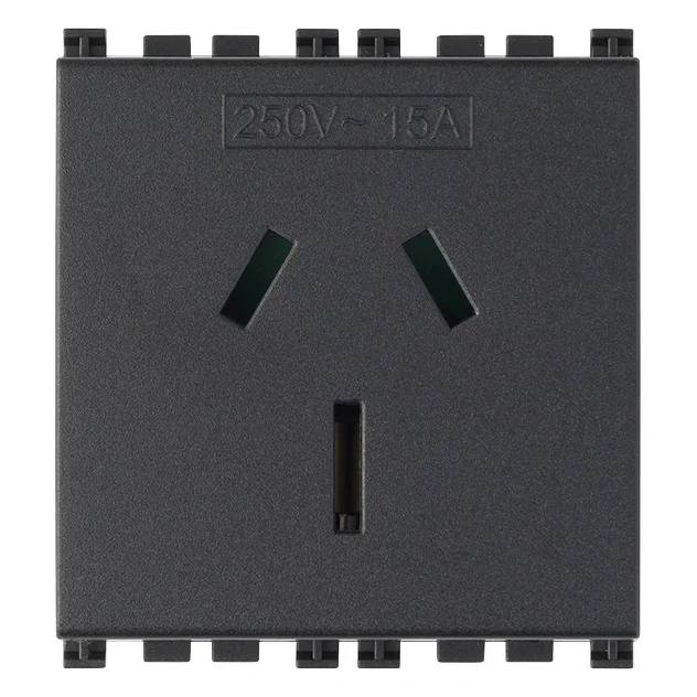 Vimar ARKÉ Series Australian SICURY Socket Outlet, 2P+E, 15A 250V, 2 Modules