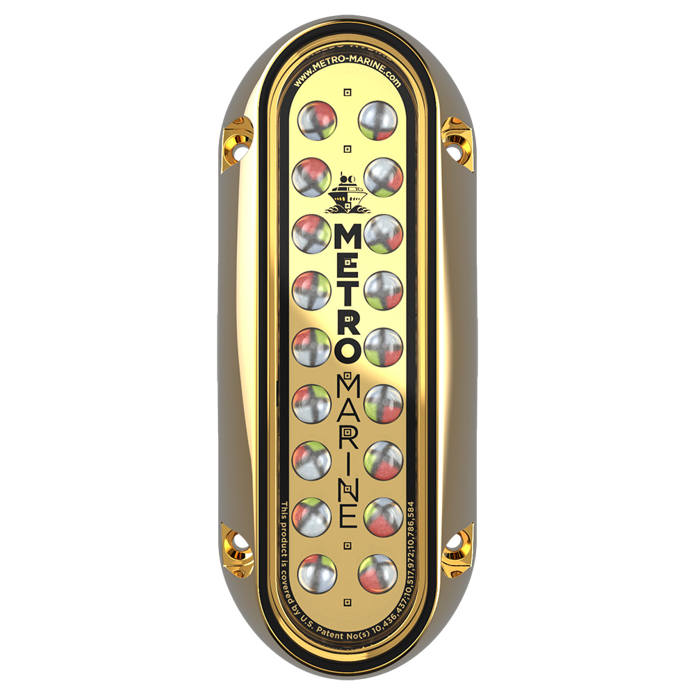 Metro Marine High-Output Elongated Vertical Mount Light w/Intelligent Full Spectrum LEDs - RGBW, 45° Beam F-BME1-V-FS-45