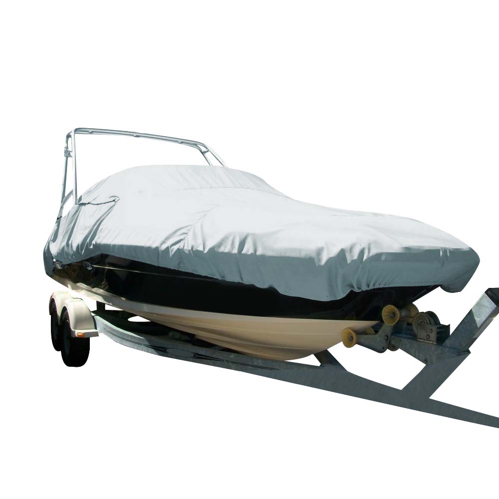 Carver Sun-DURA® Specialty Boat Cover f/22.5' Sterndrive Deck Boats w/Tower - Grey 96122S-11