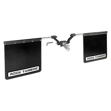 ROCK TAMERS 2.5" Hub Mudflap System - Matte Black/Stainless 00110