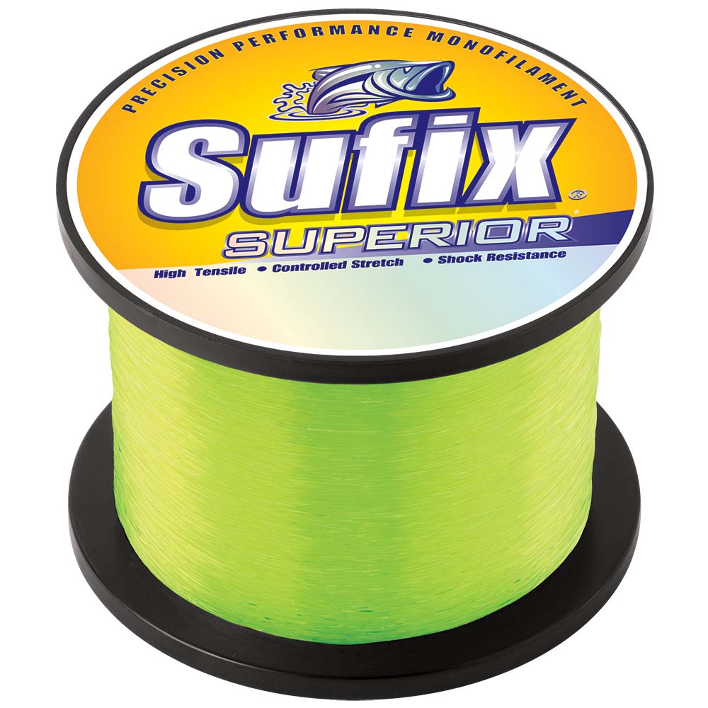 Sufix Superior Hi-Vis Yellow Monofilament - 25lb - 9440 yds 650-125