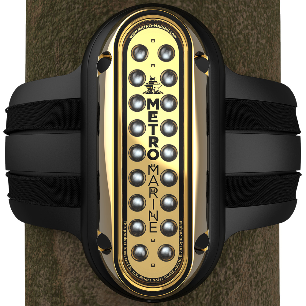 Metro Marine High-Output Vertical Piling Mount Light w/Intelligent Monochromatic LEDs - Aqua, 90° Beam F-PME1-V-A3-90