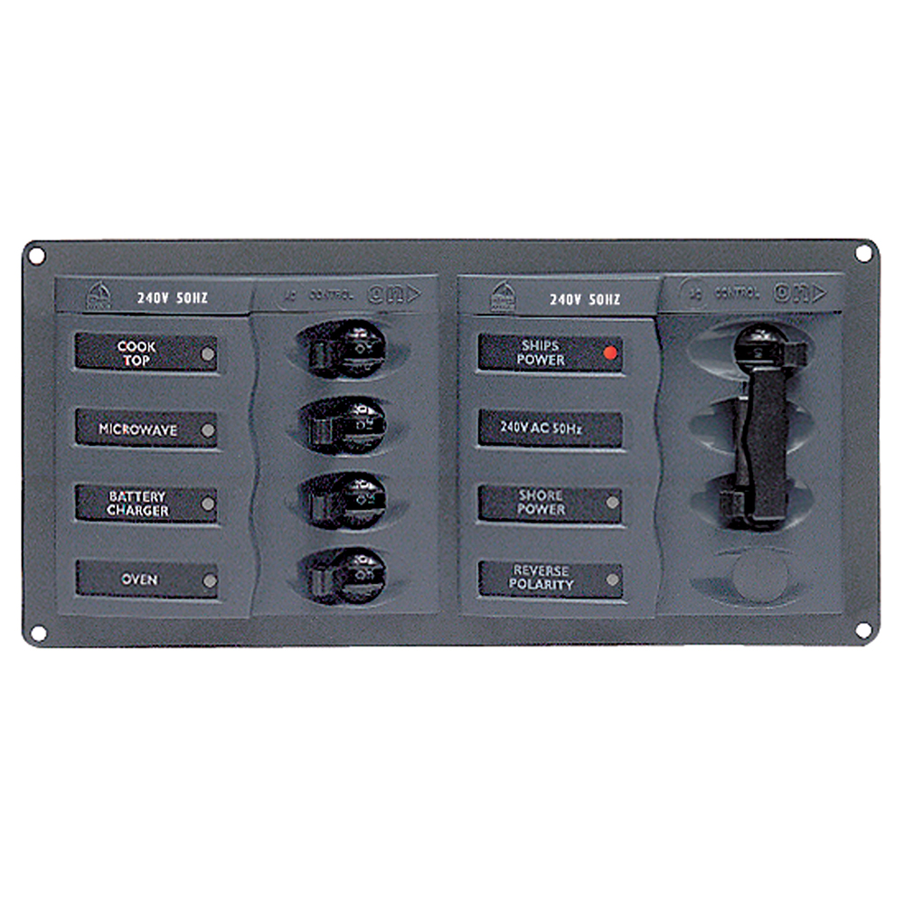 BEP AC Circuit Breaker Panel w/o Meters, 4 Way Panel 2 Mains - 240V 900-AC1