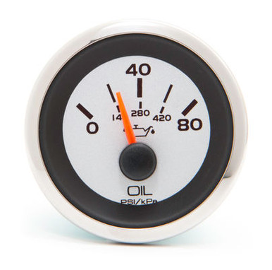 Sea Star Solutions Oil Pressure Argent 0-80 Psi (65526P)