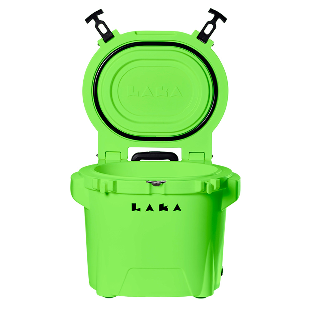 LAKA Coolers 30 Qt Cooler w/Telescoping Handle & Wheels - Lime Green 1083