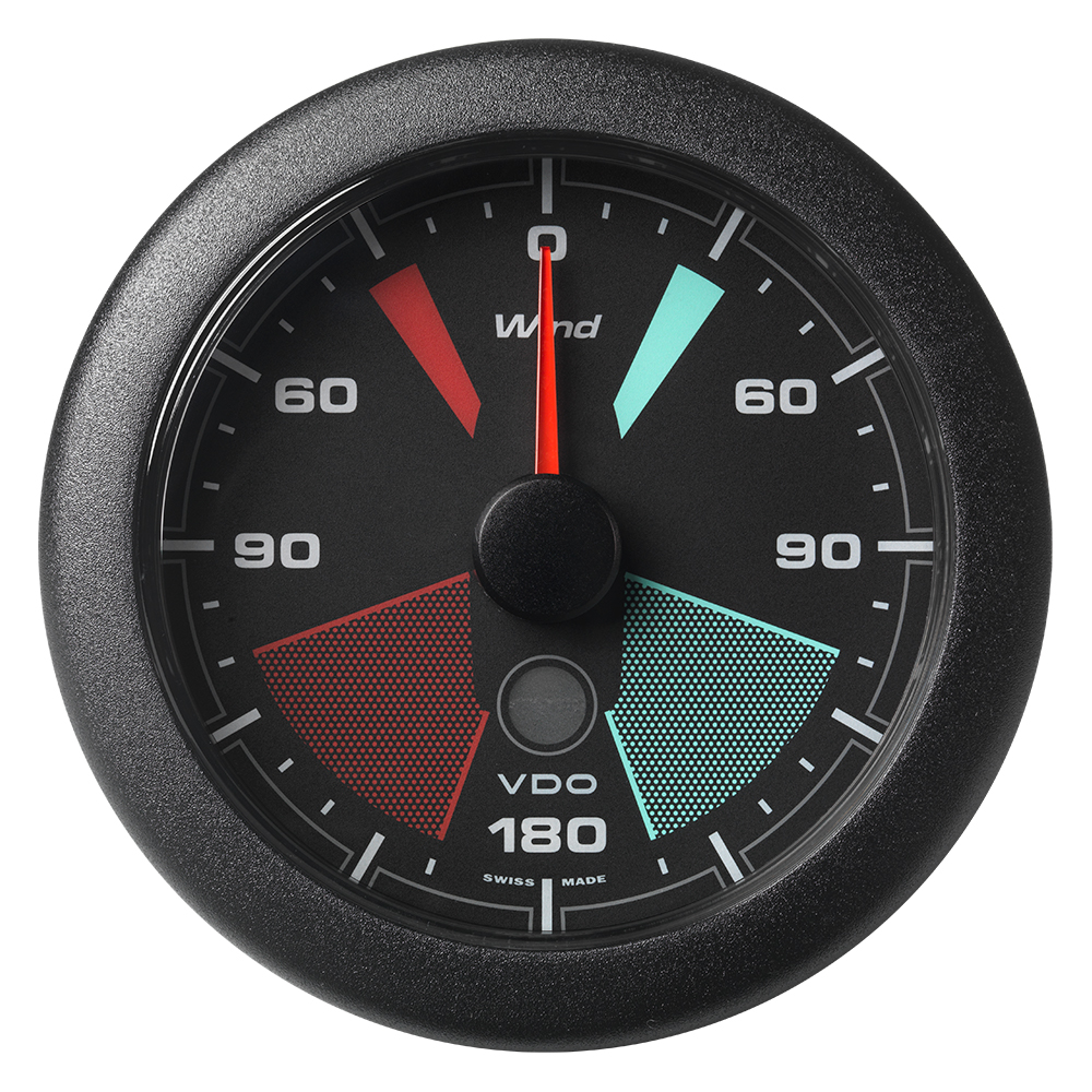 Veratron 3-3/8" (85MM) OceanLink® Apparent/True Wind Angle Gauge - Black Dial & Bezel A2C1957400001