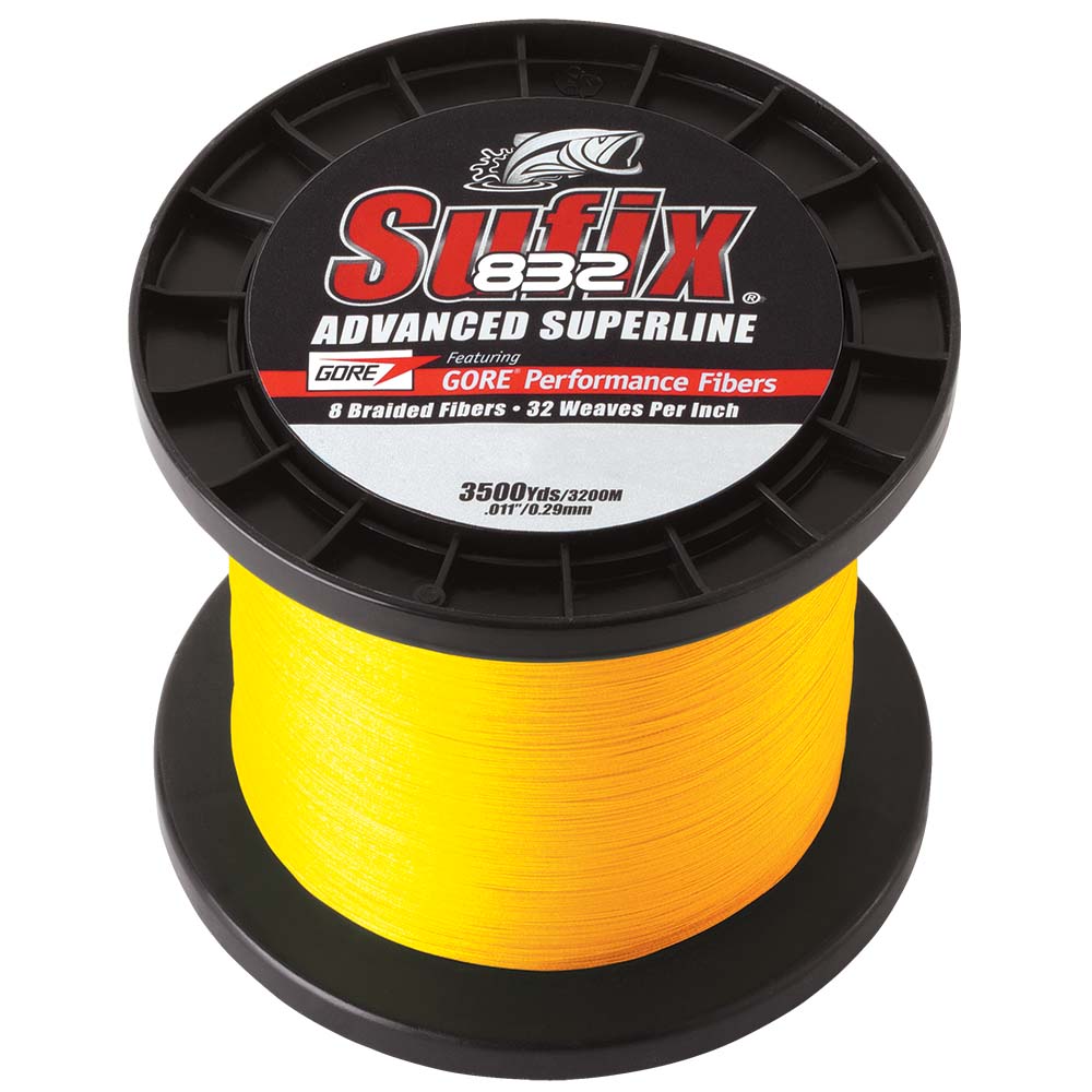 Sufix 832® Advanced Superline® Braid - 6lb - Hi-Vis Yellow - 3500 yds 660-406Y