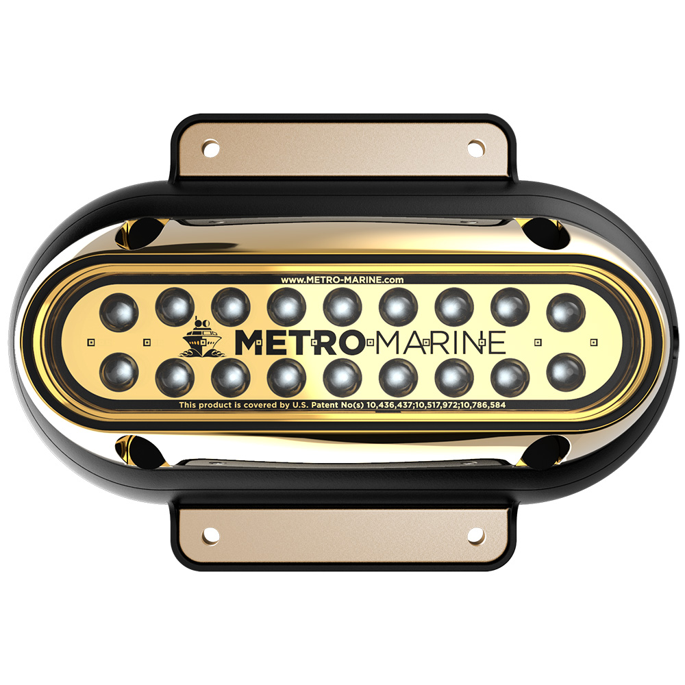 Metro Marine High-Output Elongated Surface Mount Light w/Intelligent Monochromatic LEDs - Green, 90° Beam F-SME1-H-G3-90