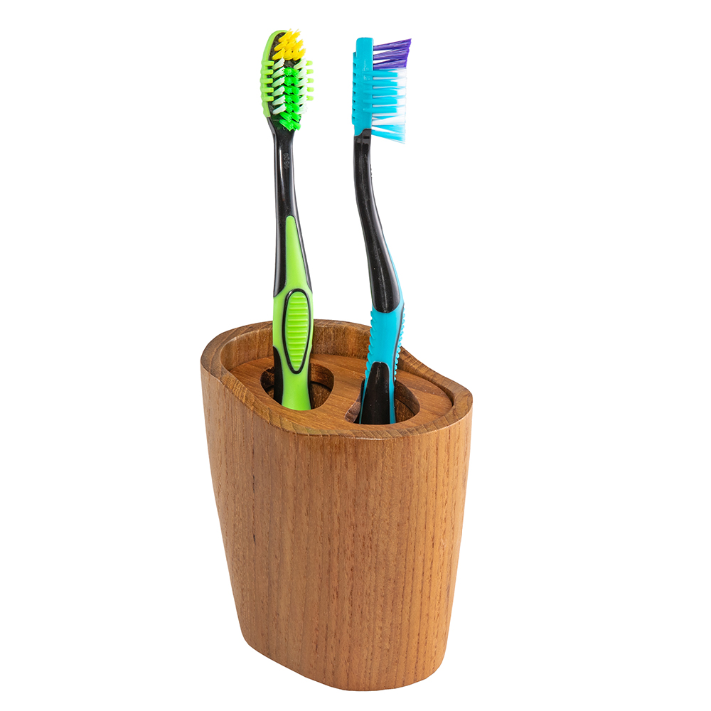 Whitecap Oval Toothbrush Holder (Oiled) - Teak 63112