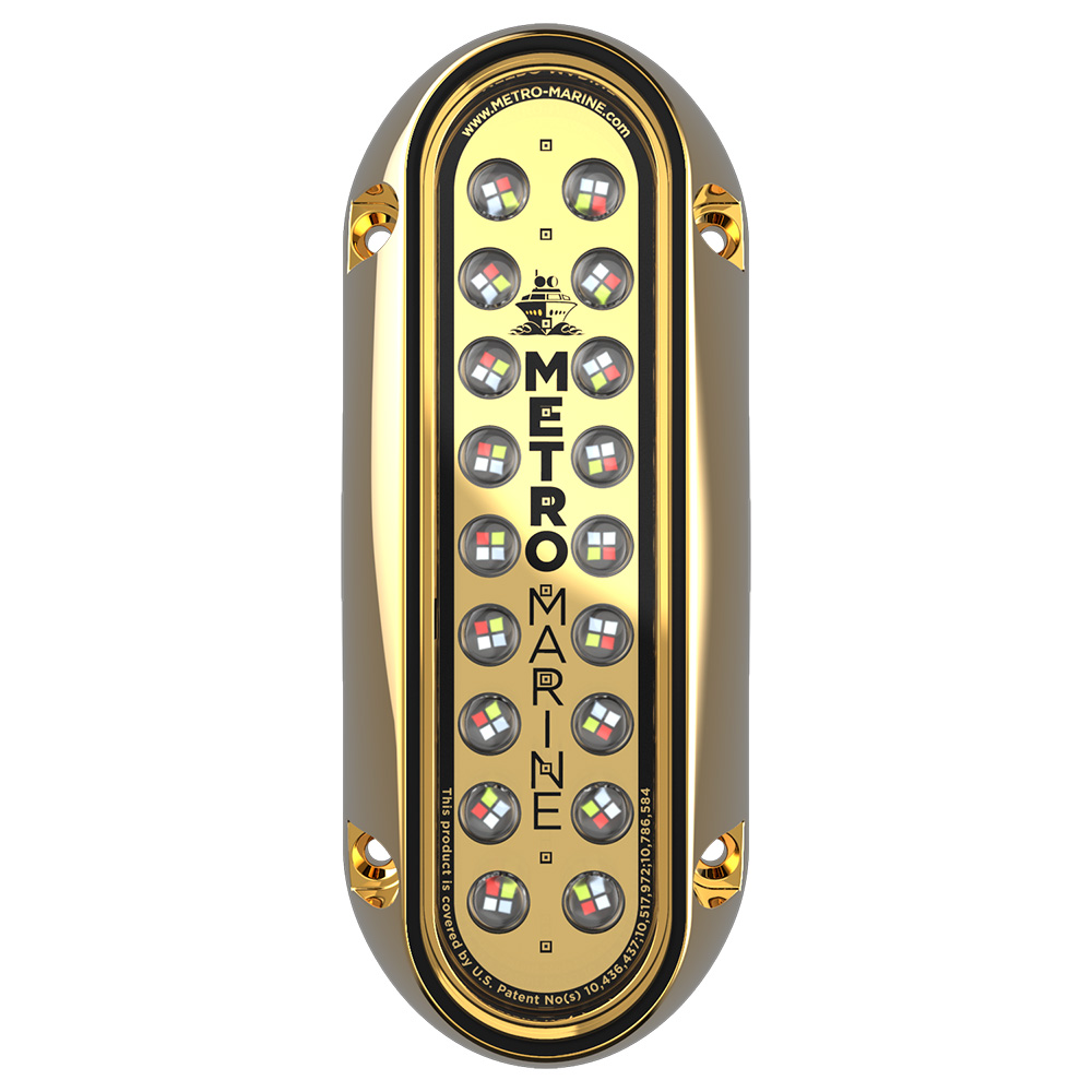 Metro Marine High-Output Elongated Vertical Mount Light w/Intelligent Full Spectrum LEDs - RGBW, 90° Beam F-BME1-V-FS-90