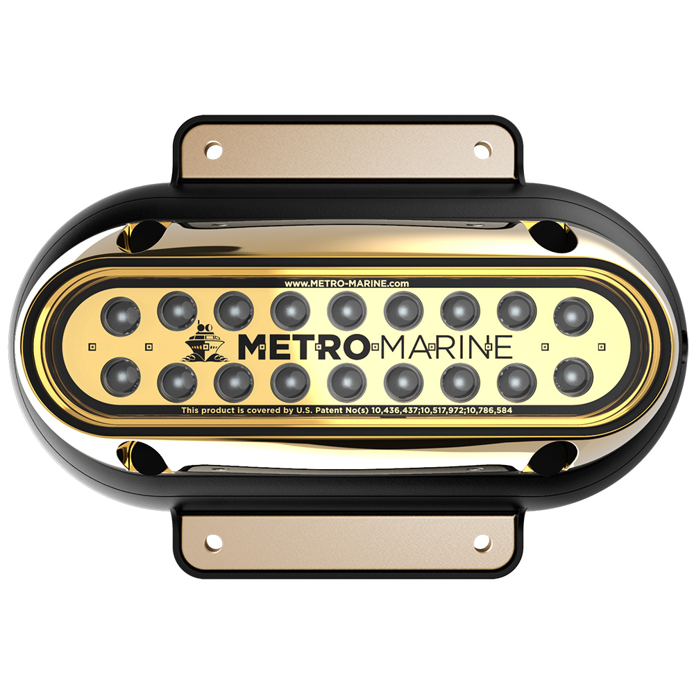 Metro Marine High-Output Elongated Surface Mount Light w/Intelligent Monochromatic LEDs - Green, 45° Beam F-SME1-H-G3-45