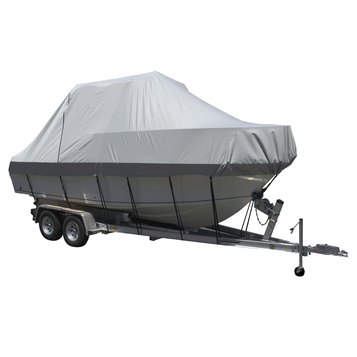 Carver Sun-DURA® Specialty Boat Cover f/25.5' Walk Around Cuddy & Center Console Boats - Grey 90025S-11