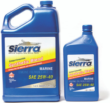 Sea Star Solutions Ctlst Oil 25W40 Synthetic Blnd 5 Quart - Sierra Marine Engine Parts (18-9440Cat-4)