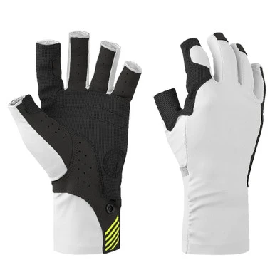 Mustang Traction UV Open Finger Gloves - White & Black - XL MA6007-267-XL-267