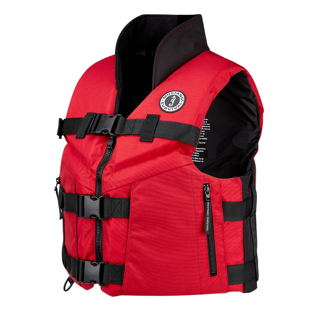 Mustang Accel 100 Foam Fishing Vest - Small - Red-Black MV462602-123-S-216