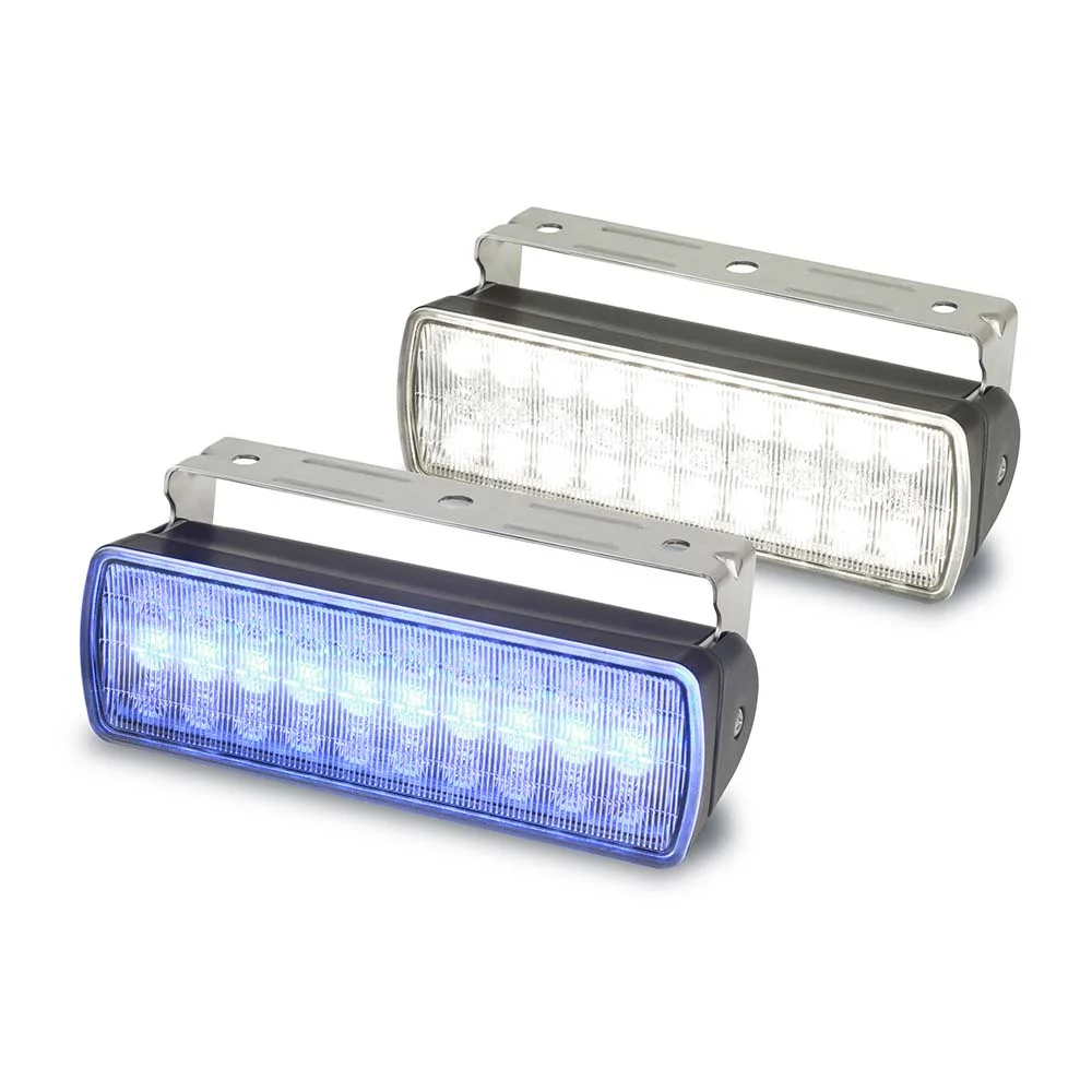Hella Marine Sea Hawk-XL Dual Colour LED Floodlights, 9-33V DC, IP67, 750 lm, SS316 Bracket