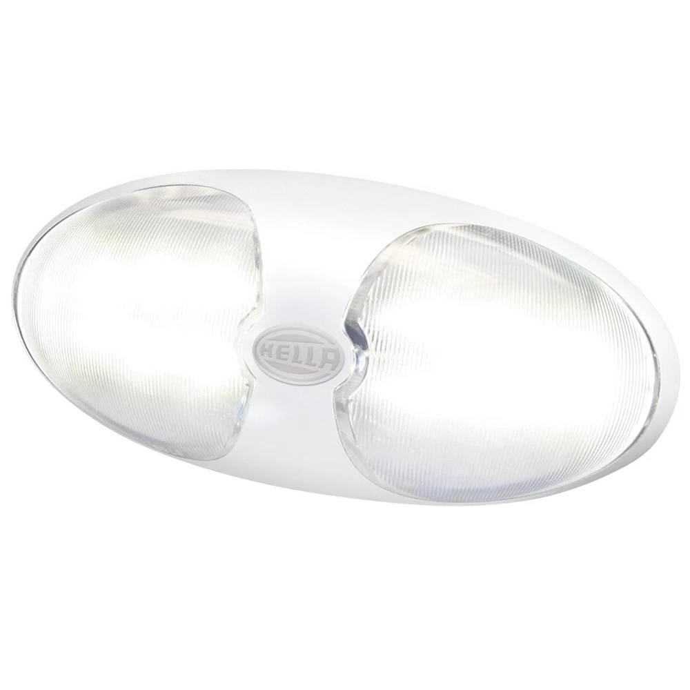 Hella Marine DuraLED 12 Interior/Exterior LED Lamp, 12/24V, IP67, ISO 8846, White Housing