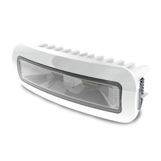 Lumitec Perimeter LED Flood Light, White/Amber Flashing, White Housing, 10-30V, IP67