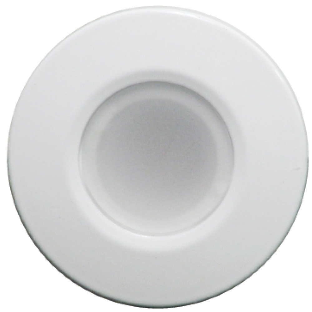 Lumitec Orbit Flush Mount LED Downlight, Blue/White Dimming, White Finish, 10-30V, IP67