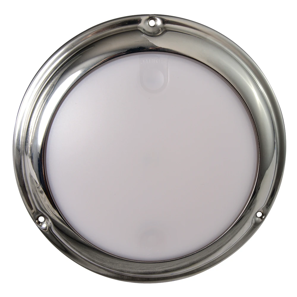 Lumitec TouchDome LED Dome Light, Touch Control, Two-Color, Dimmable, 10-30V, IP67, Stainless Steel