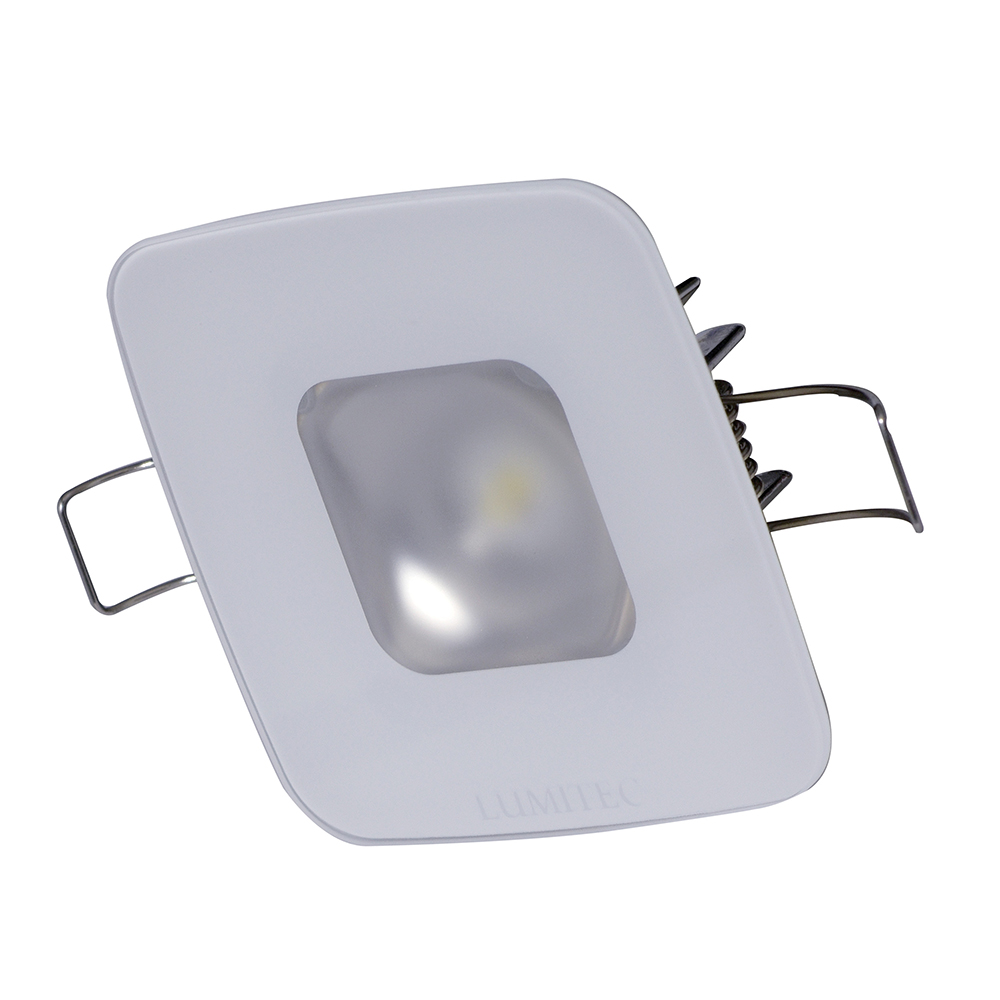 Lumitec Square Mirage LED Down Light, 10-30V, IP67, 2 in Cutout, Flush Mount