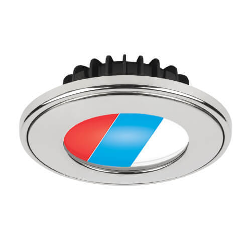 Imtra - Current PowerLED Tri-Color Downlight - 10-40VDC, Polished Stainless Steel, 5.0W, IP65