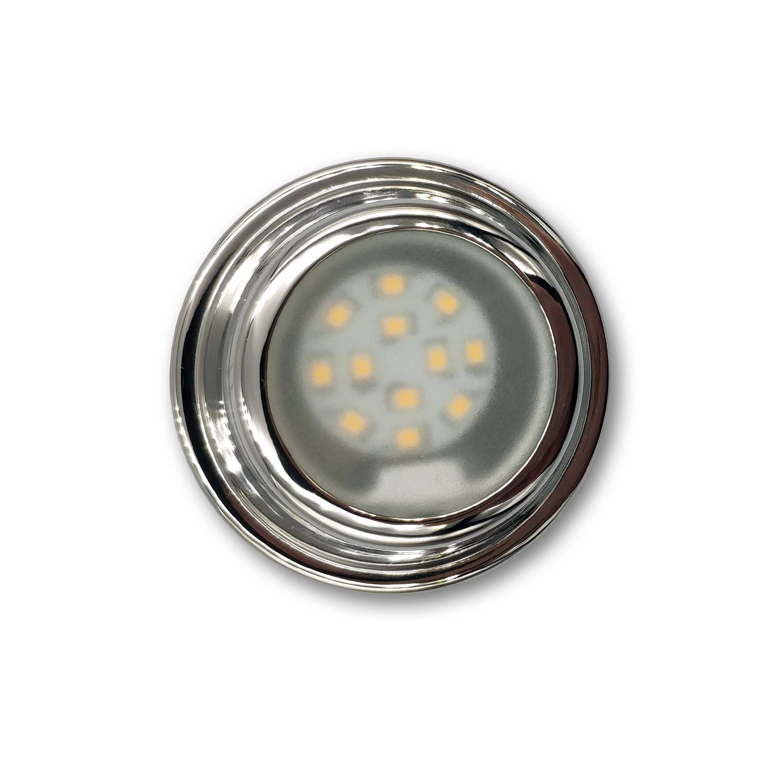 Mega LED - LED Downlight - 2W, G4 LED Bulb, 200 Lm, 3000K, Stainless Steel Bezel, Aluminum Base, 12-24V DC (PATMOS-WW)