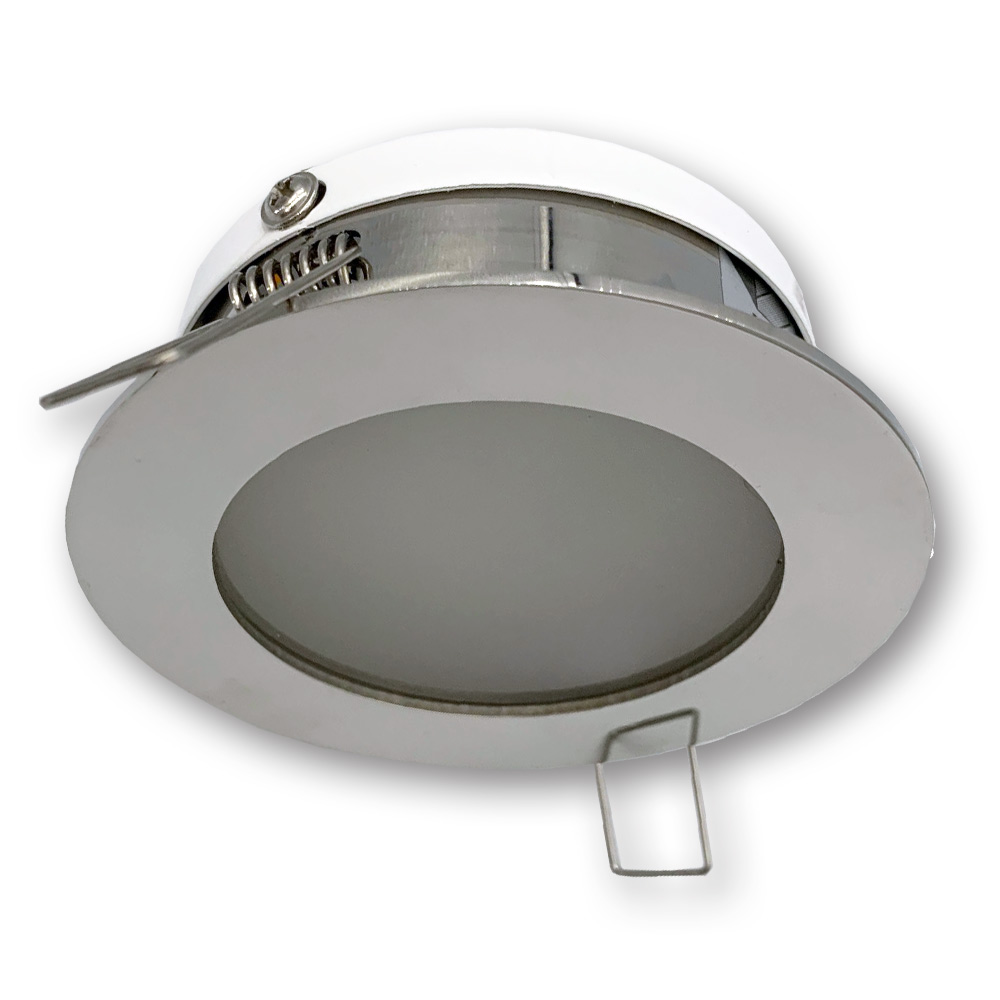 Mega LED - Kasos G4 Bulb Downlight - Stainless Steel 316 Bezel, Frosted Glass, Polished Inox Finish (KASOS)