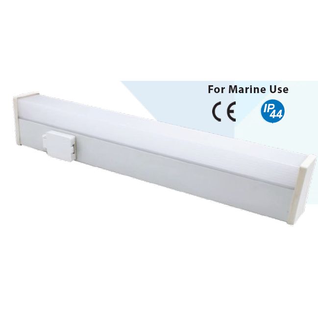 Mega LED - LED Flat Linear Light - 600mm, 12W, Galvanized Steel Frame Coated White, 100-265V AC (33014)