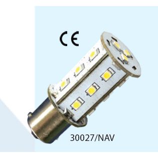 Mega LED - LED Replacement Bulb - BA15, 3.2 Watt, 266 Lumens, 10-30V DC, Green (30027-G)