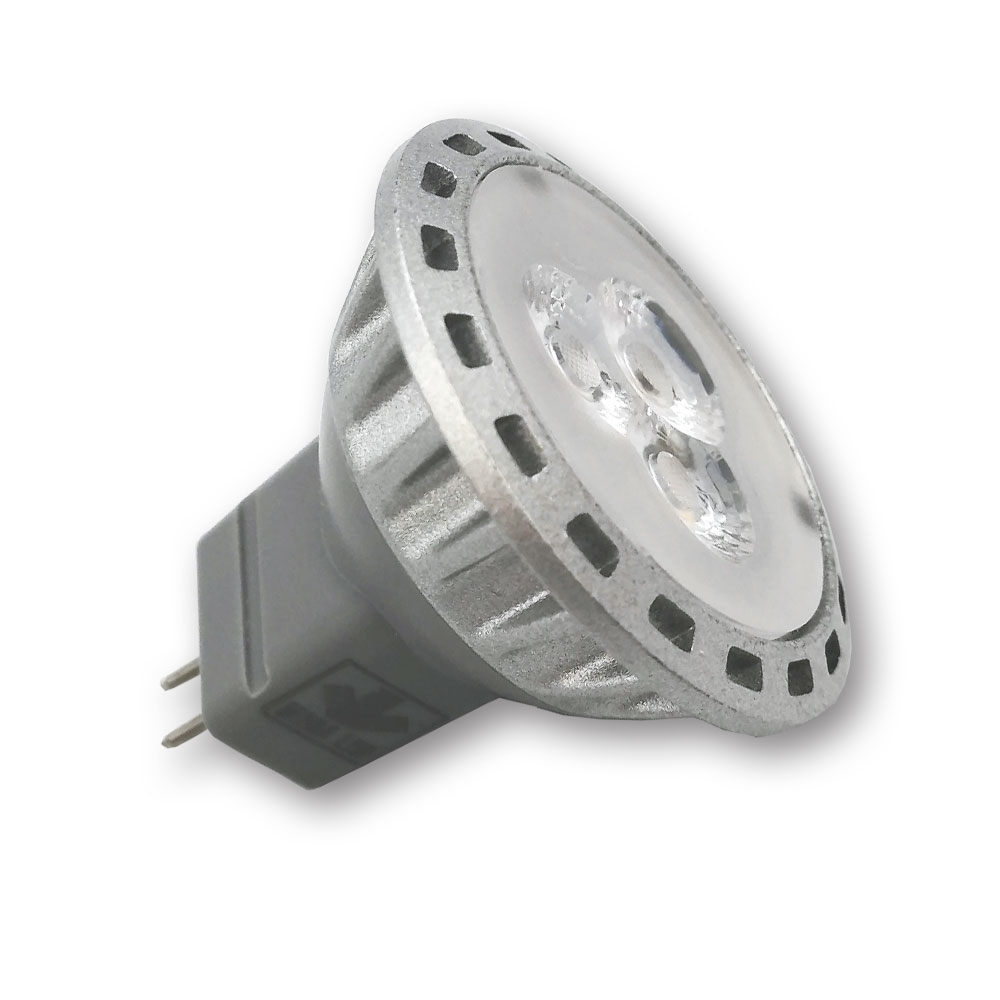 Mega LED - LED Replacement Bulb - MR11 Type, 2.5 Watt, 250 Lumens, 10-30V DC, Beam Angle 30º, 3000K (30031-DC)