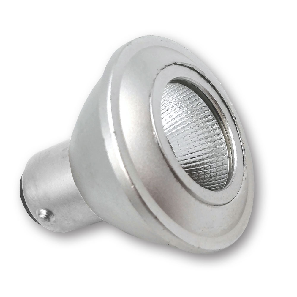 Mega LED - LED Replacement Bulb - BA15D Type, 3.0 Watt, 240 Lumens, 12V AC/DC, 3000K (30166)