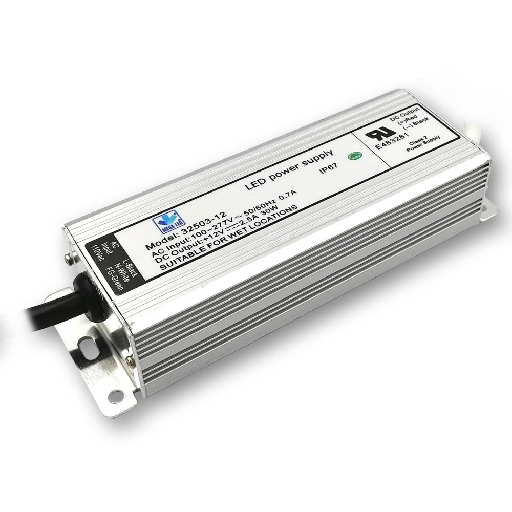 Mega LED - Driver Power Supply - 100-277 VAC, 24V DC, 1.25A/24V, 30W (32503-24)
