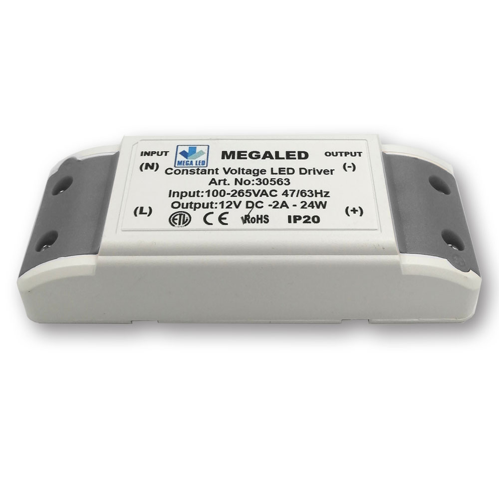 Mega LED - Driver Power Supply - 100-265VAC, 12V DC, 2A, 24W (30563)