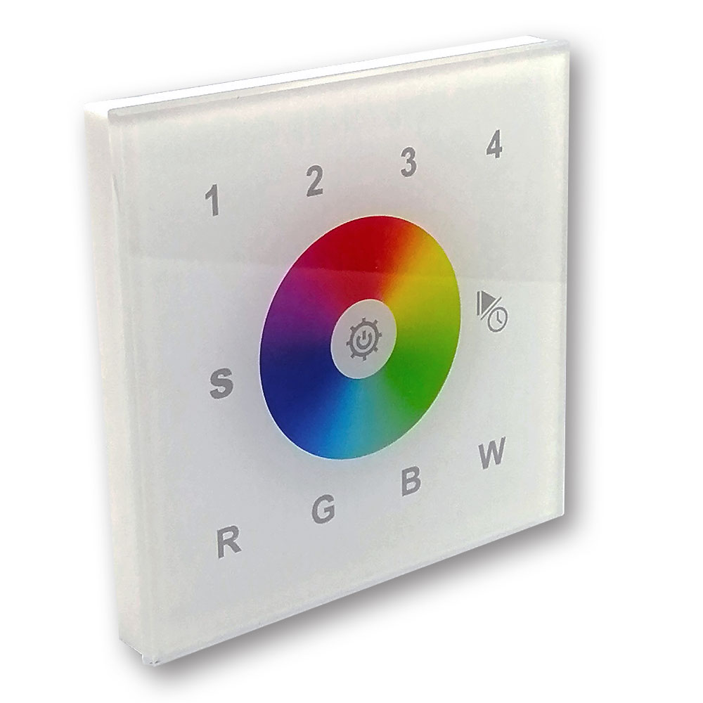 Mega LED - Wall RF Dimmer Controller - RGBW RF Digital Controller For The 30947 Receiver, 256 Brightness Levels (30929)