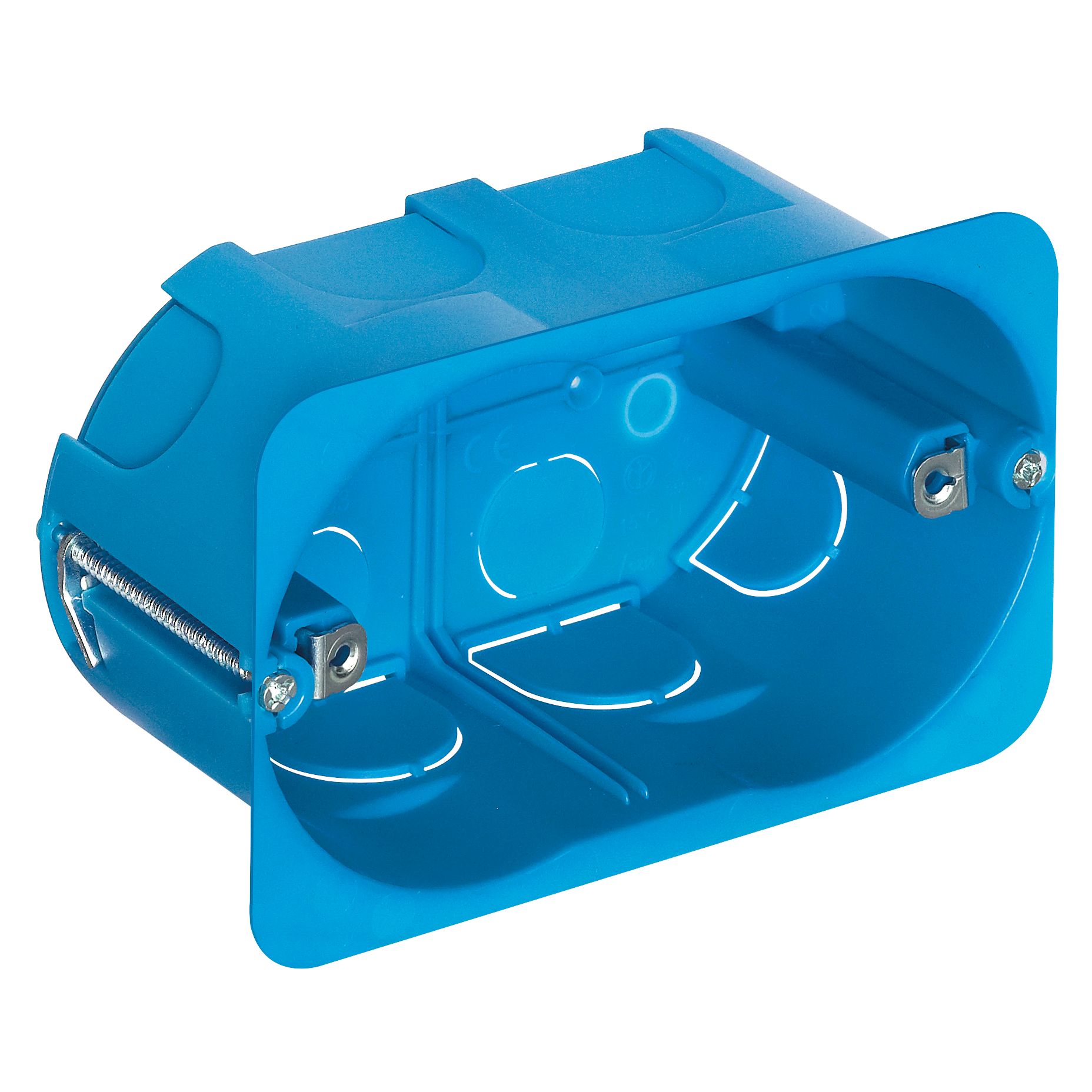Vimar 3-Module Flush-Mount Box, For Eikon/Idea/Arke/Plana, For Hollow Walls, Light Blue, 68 mm Cutout, Glow Wire 850C