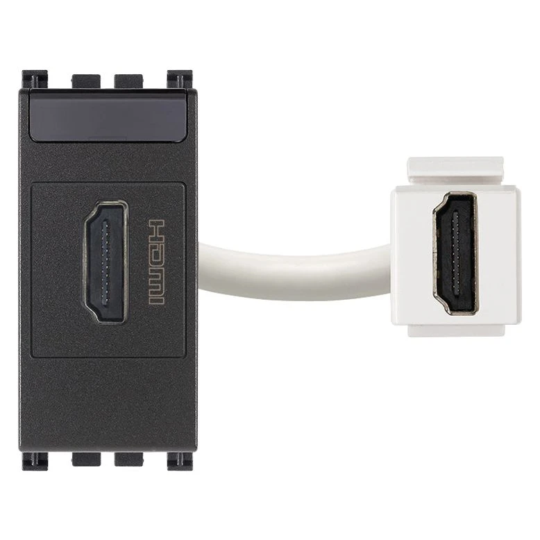Vimar Arké HDMI 2.1b Outlet, IP20, Keystone Fixing, Flush Mount