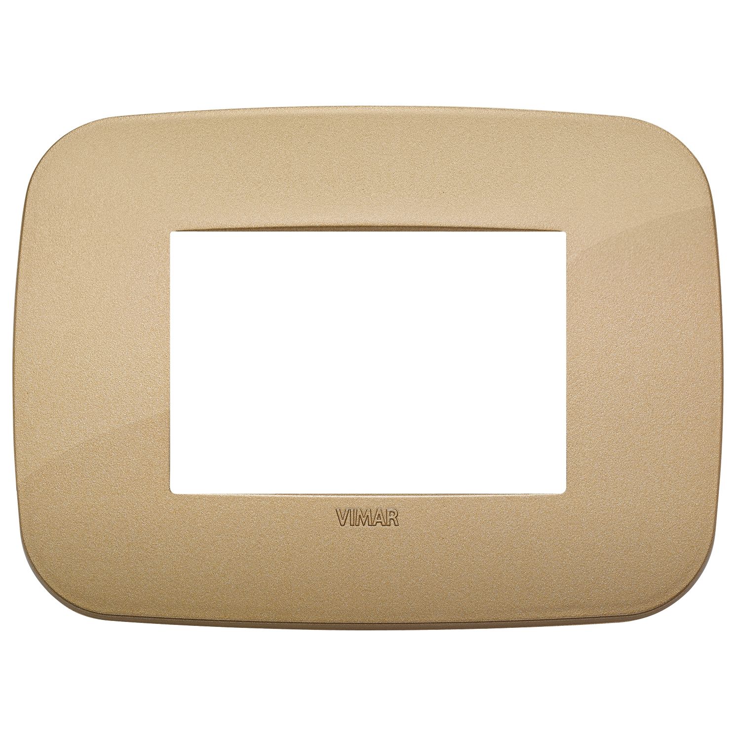 Vimar Arké 19683 Round 3-Module Cover Plate, Technopolymer
