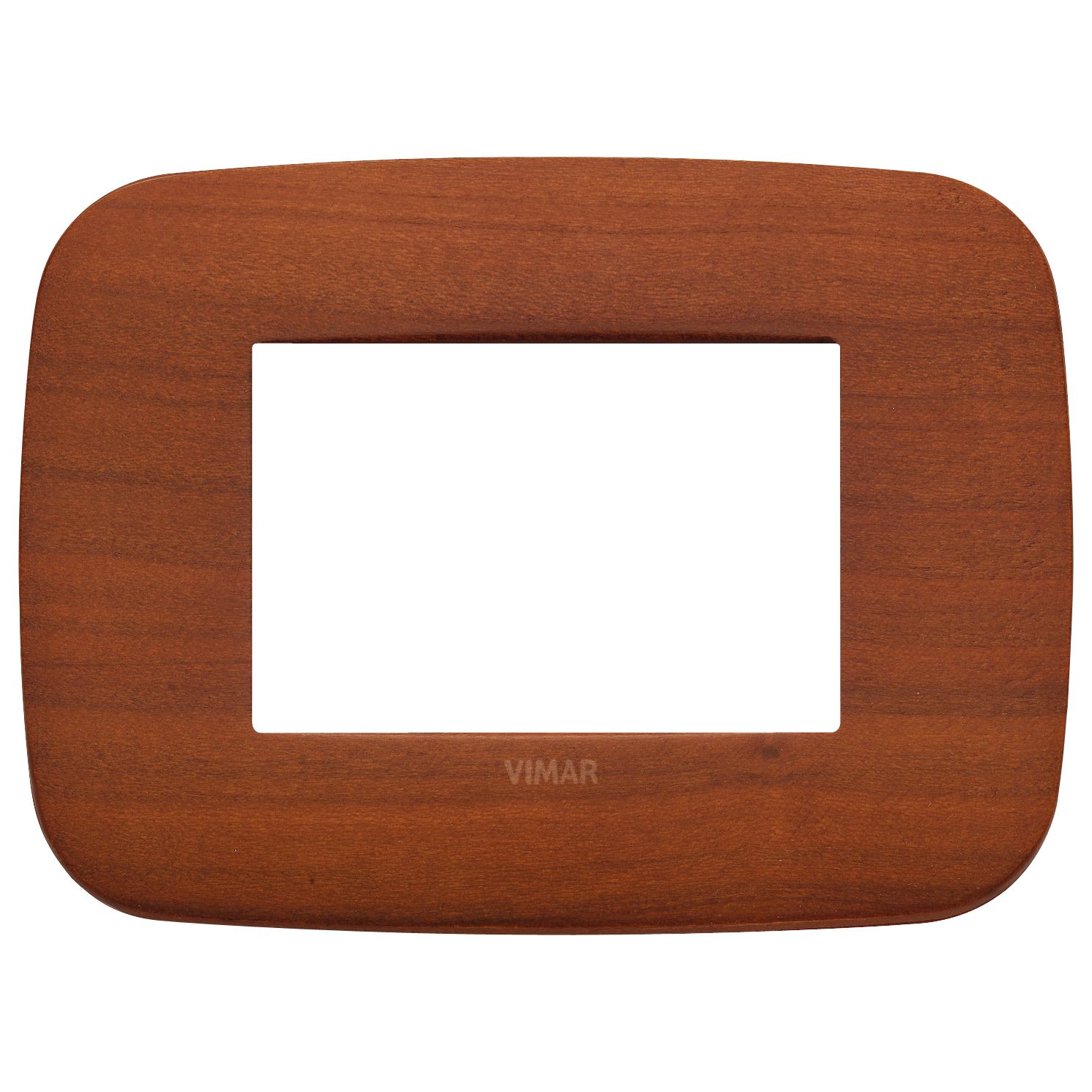 Vimar Arké Round Cover Plate, 3-Module, Solid Wood