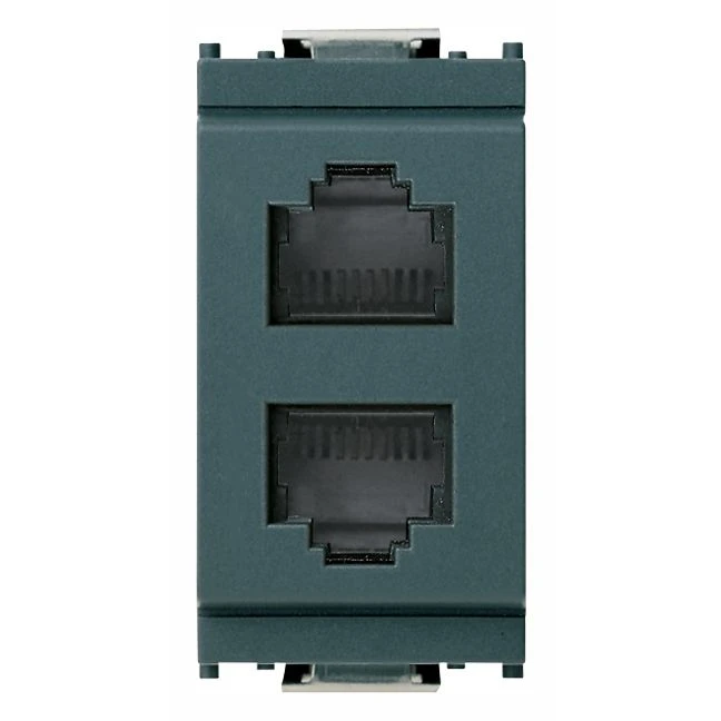 Vimar Idea Double RJ11 Phone Socket, 6P4C, Screw Terminals, IP20