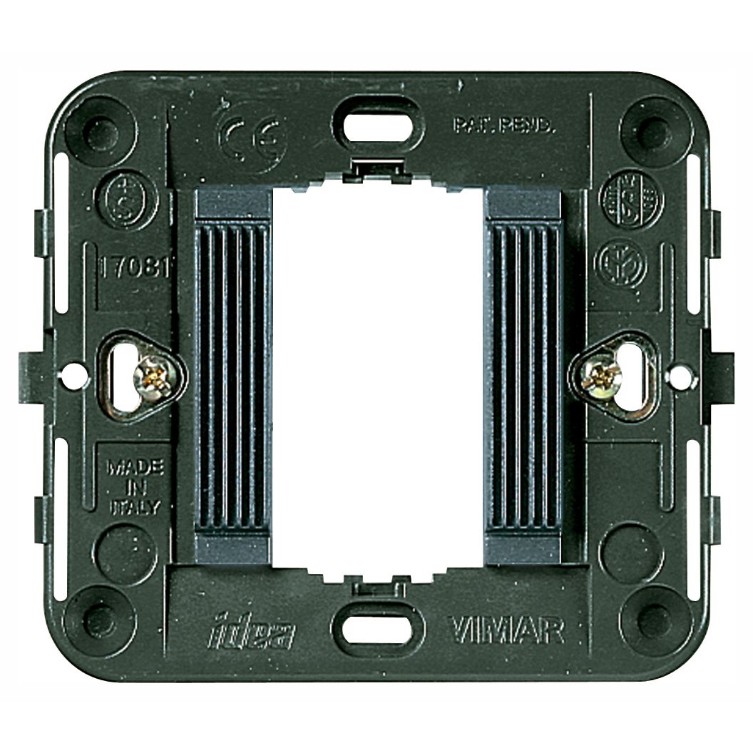 Vimar Idea 1-Module Mounting Frame, Grooved Front, Claws, Ø60 mm