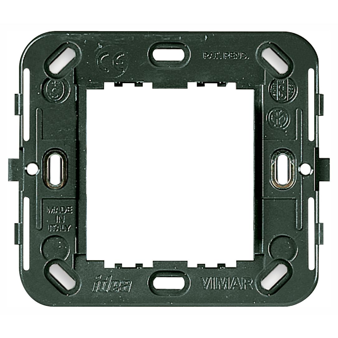 Vimar IDEA 2-Reduced-Module Mounting Frame, No Screws, 60 mm Centers, 56x56 mm Flush Boxes