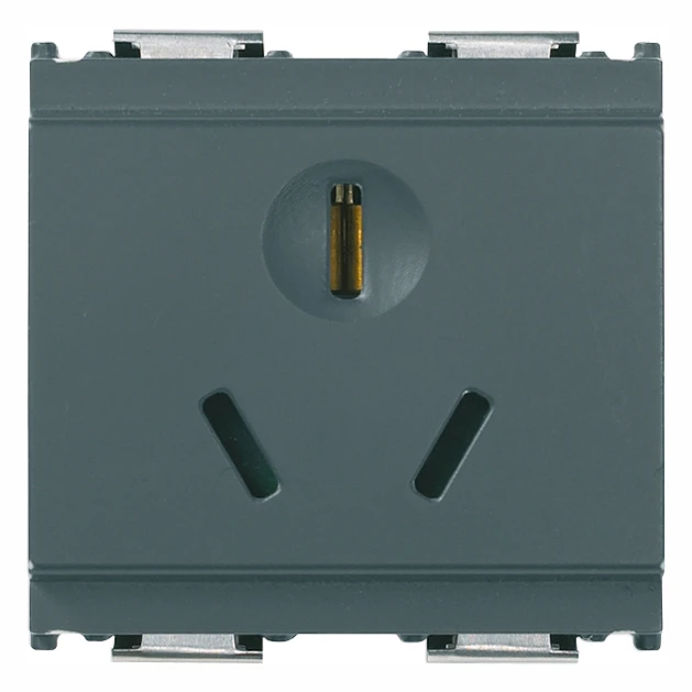 Vimar Idea SICURY Chinese Standard Socket Outlet, 2P+E, 16A 250V, 2 Modules, IP20
