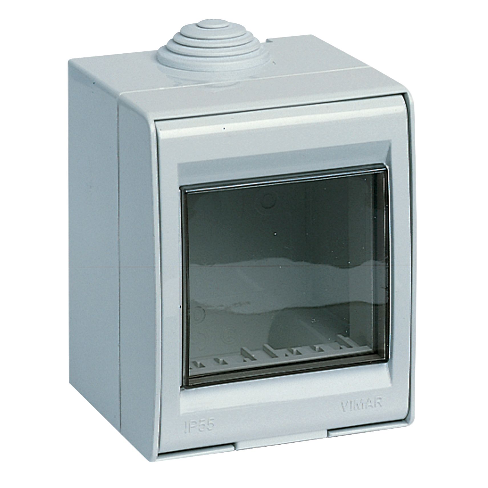 Vimar Idea IP55 2-Module Surface-Mount Enclosure, For 8000 Special Modules, RAL 7035 Grey