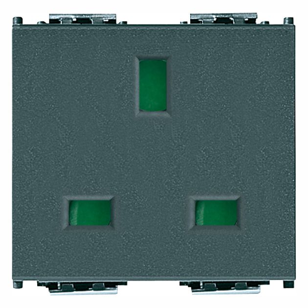 Vimar Idea 2P+E English SICURY Socket Outlet, 13A 250V, 2 Modules, IP20