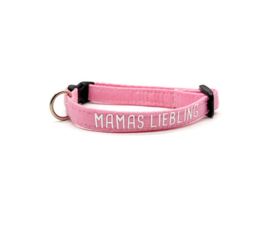 Katzenhalsband -  Spruchhalsband - "Mamas Liebling" -  Wähle aus 20 Farben