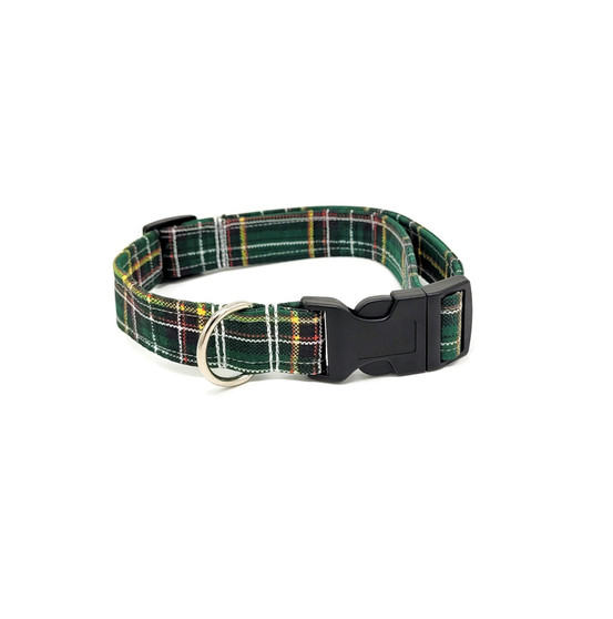 Hundehalsband - Schottenmuster Grün - Weihnachten