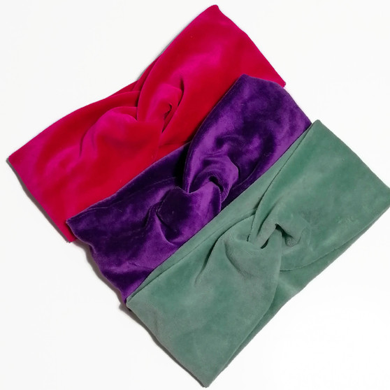Stirnband - Haarband mit Knoten - Turban Haarband - Einfarbig Nicki - Wähle aus 12 Farben
